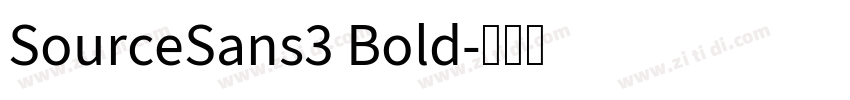 SourceSans3 Bold字体转换